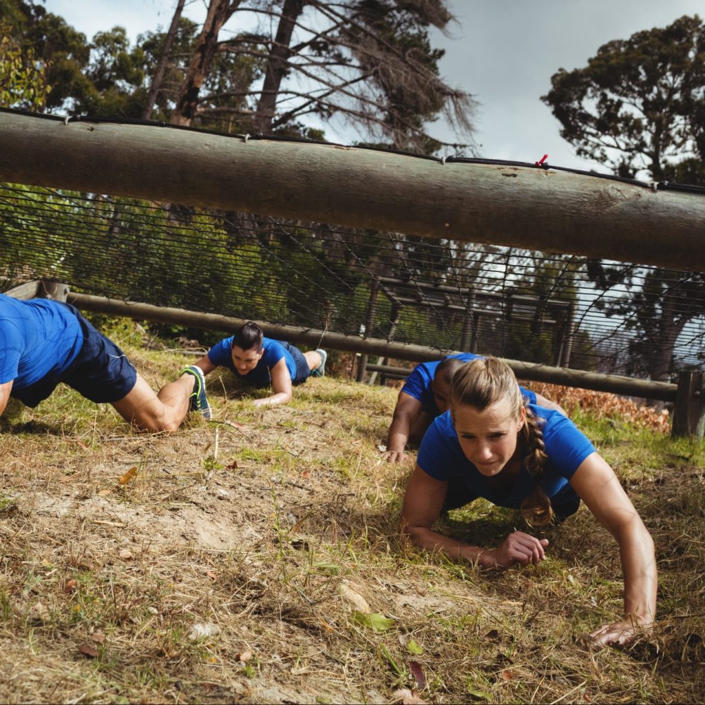 Anmälan 3km - Familj. Crawling hinder.